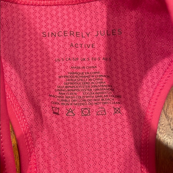 Pink Athletic Crop Top and Skirt Set - Picture 2 of 6